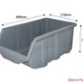 New Grey Stackable Plastic Part Bins / Storage Boxes - Different Sizes Available Image 3
