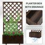 Garden Wooden Pine Trough Planter with Topped Trellis Climbing Plants Flower Raised Bed (FREE SHIPPING) Image 3