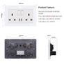 5pk double switched socket with type C USB Image 4