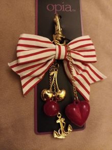 Cherry bag charm/keyring