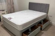 New Stylish single ,Double 4ft, 4ft6, King 5ft And 6ft Superking Sizes Divan Beds Instock. Drawers And Optional Tufted Mattresses Available. Free Delivery
