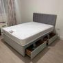 New Stylish single ,Double 4ft, 4ft6, King 5ft And 6ft Superking Sizes Divan Beds Instock. Drawers And Optional Tufted Mattresses Available. Free Delivery Image 6
