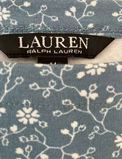 Size 12 Blue&Cream Top by Ralph Lauren