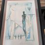 1980/90s Purchased via middle east Two Signed Alfred Gockel Abstract Figurative Artworks  Framed 1980s1990s Image 10