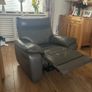 Genuine leather reclining sofa and armchair Image 5