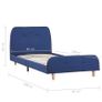 Bed Frame Blue Fabric 90x190 cm Image 6