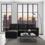 Black velvet Brand New Corner Sofa Bed with Storage - Free Delivery Ireland Image 4