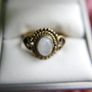 Antique Brass Moonstone Ring size R Image 5