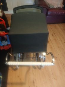 Sliver cross double pram