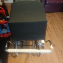 Sliver cross double pram