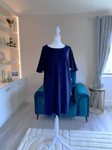 Ladies Navy Dress with Pockets from East Size UK 18 / EU 46