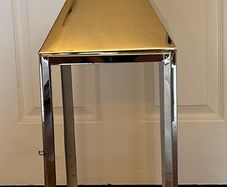 Modern Stainless Steel chrome large Candle Lantern with Handle for Home Decor 71cm H x 23cm W x 24cm D