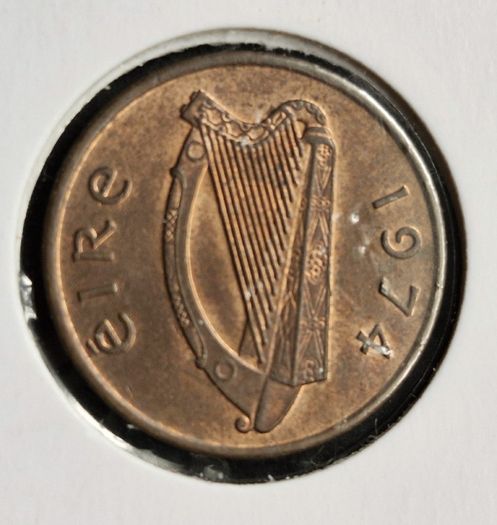 Ireland 1974 Excellent penny coin