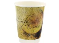 main image for ad LOT OF 100 Coffee Cups 12oz with lids for office, wedding, meeting, single wall idela for water tea hot chocolate cappuccino cup