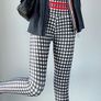 Checkered Ruched bum Leggings, size 10 Image 2