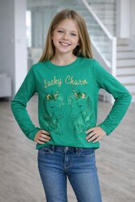 Lucky Charm Slogan T-shirt: 8-10yrs (labelled 10yrs)