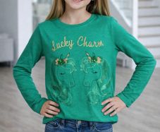 Lucky Charm Slogan T-shirt: 8-10yrs (labelled 10yrs)