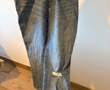 Ladies Seraphine Maternity Distressed Jeans UK 14 Petite