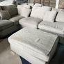 Large grey corner sofa with footstooll Image 5