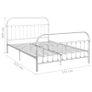 Bed Frame White Metal 160x200 cm Image 6