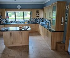 34 Kitchen cabinets, island, counters, etc.