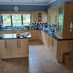 34 Kitchen cabinets, island, counters, etc.