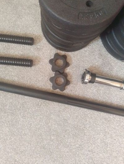 Full weight set and bench