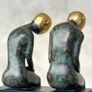Male & Female Sculpture - Patinated Bronze On A Wooden Plinth Image 5