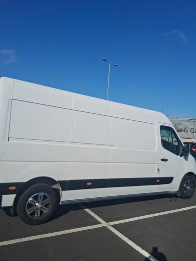 man with a medium size van