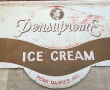 American Pensupreme Ice Cream 60s Metal Sign