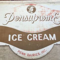 American Pensupreme Ice Cream 60s Metal Sign