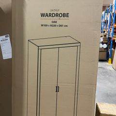 2 door oak wardrobe