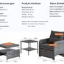 5-Piece Rattan Garden Furniture Set Weatherproof Image 2