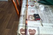 Rare Antique Milwards Fishing Rod, A genuine white agate stone