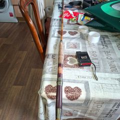 Rare Antique Milwards Fishing Rod, A genuine white agate stone