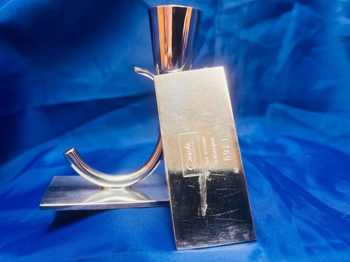 Silver plated candle holders