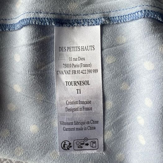 Des Petits Hauts blue strap camisole dress size small