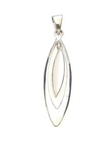 925 Vintage Sterling Silver & Mother of Pearl Pendant