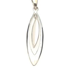 925 Vintage Sterling Silver & Mother of Pearl Pendant