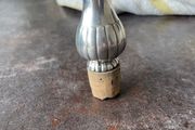 Antique Silver Bottle Pourer with Counter Balanced Lid