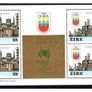1988 Ireland Dublin Millennium Stamp Booklet Panes (HP29a &b) in gold for Sypex 1988 Mint Never Hinged (MNH) Image 2