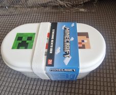 Brand New Minecraft Stacking Bento Box - 2 Tier with Cutlery