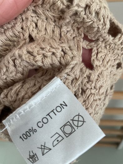 Crochet top/tunic /beachwear 100% cotton size large 12/14