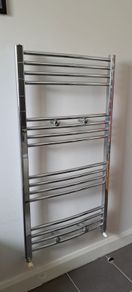 towel radiator silver