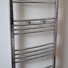 towel radiator silver