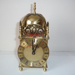 Smiths Brass Lantern Clock Battery Movement 1960s