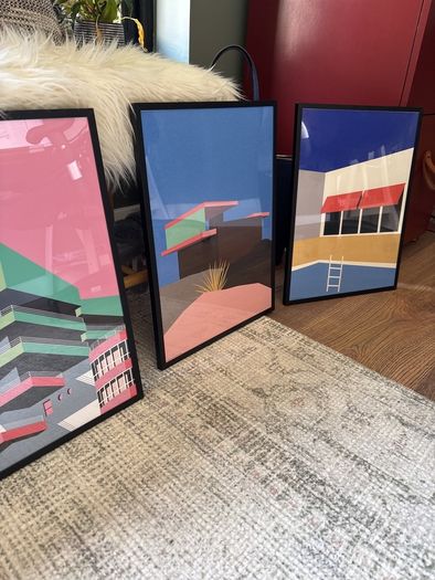 Mid century modern wall prints