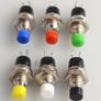 8 pcs 7mm Threaded 2-Pin Momentary Push Button Switch, Multiple Random Colors, new, unopened. Image 3
