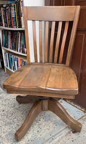 Solid Oak Vintage Directors Chair with robust spring action