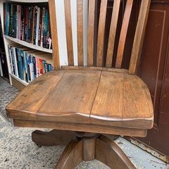 Solid Oak Vintage Directors Chair with robust spring action